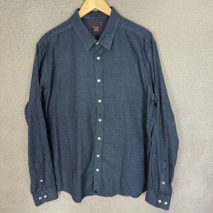 Untuckit Shirt Mens XXLT Blue Long Sleeve Button Up Casual Wrinkle Free Slim Fit